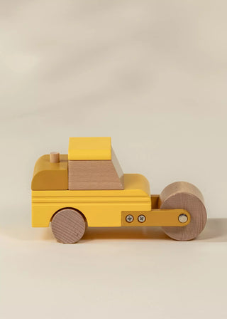  Véhicule de construction en bois – Rouleau compacteur 