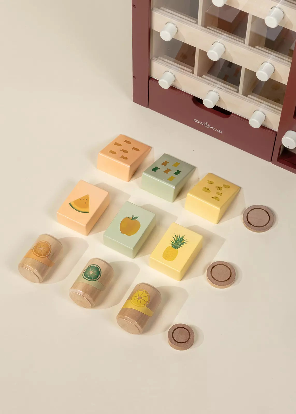 Machine distributrice de jeu en bois 