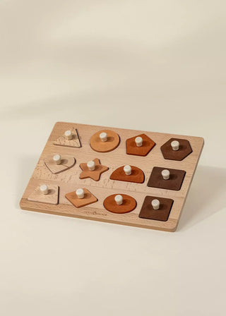 Wooden Shapes Learning Set - 12 pcs