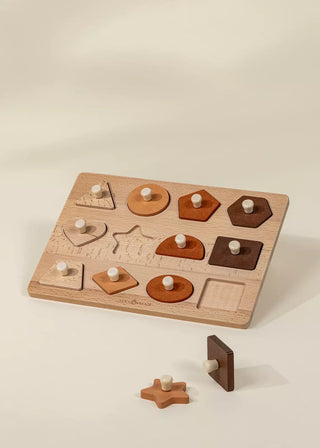 Wooden Shapes Learning Set - 12 pcs