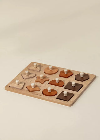 Wooden Shapes Learning Set - 12 pcs
