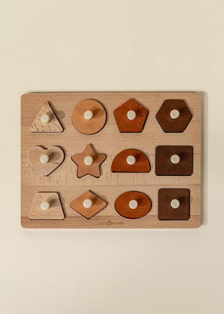 Wooden Shapes Learning Set - 12 pcs