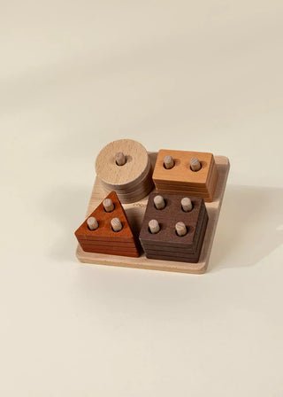 Wooden Shapes Learning Set - 16 pcs