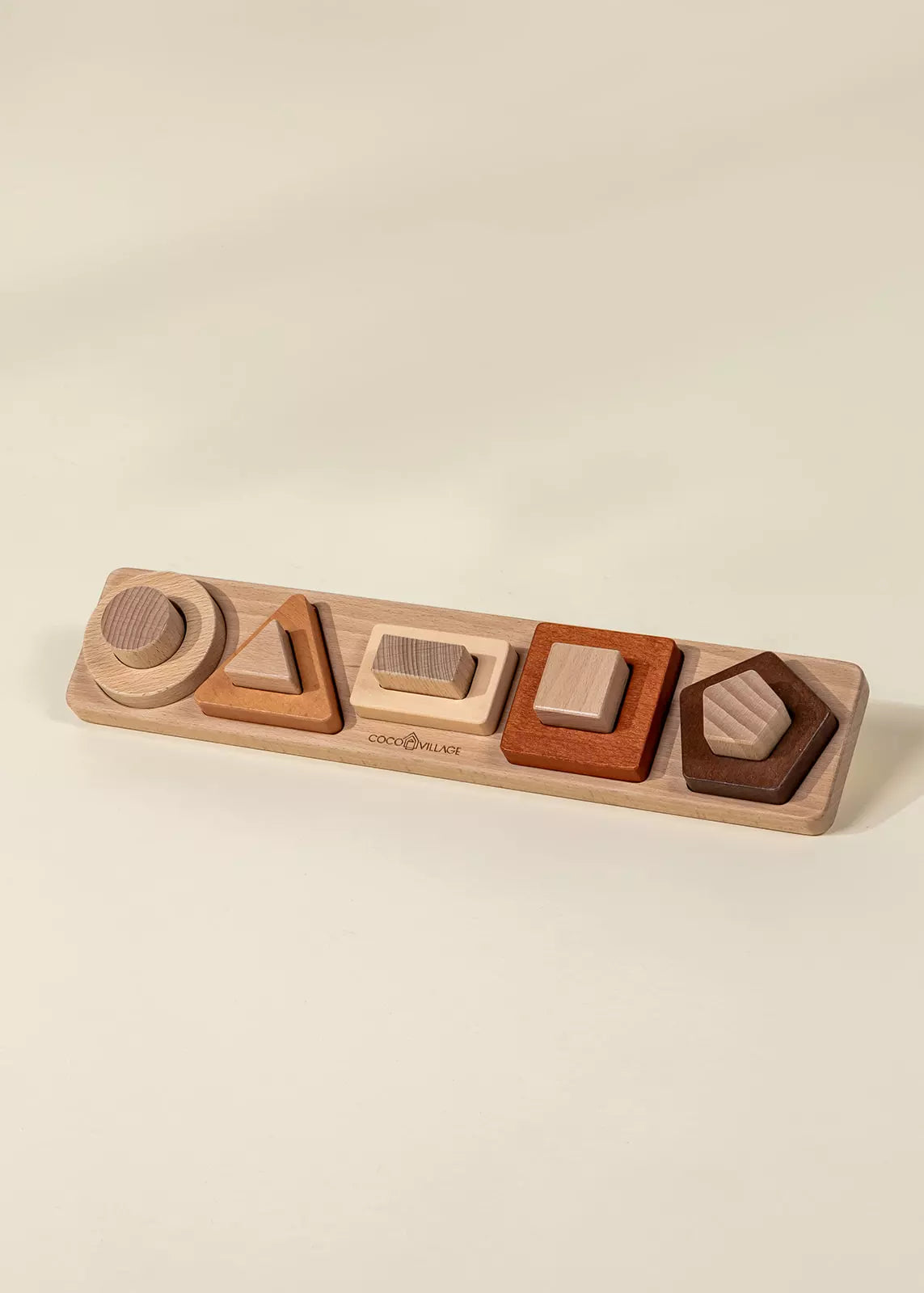 Wooden Shapes Learning Set - 10 pcs