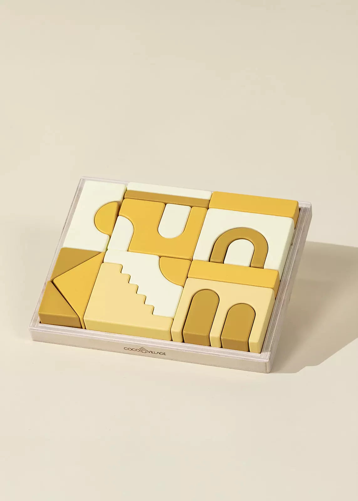 Houses Wooden Creative Blocks Set - 21 pcs