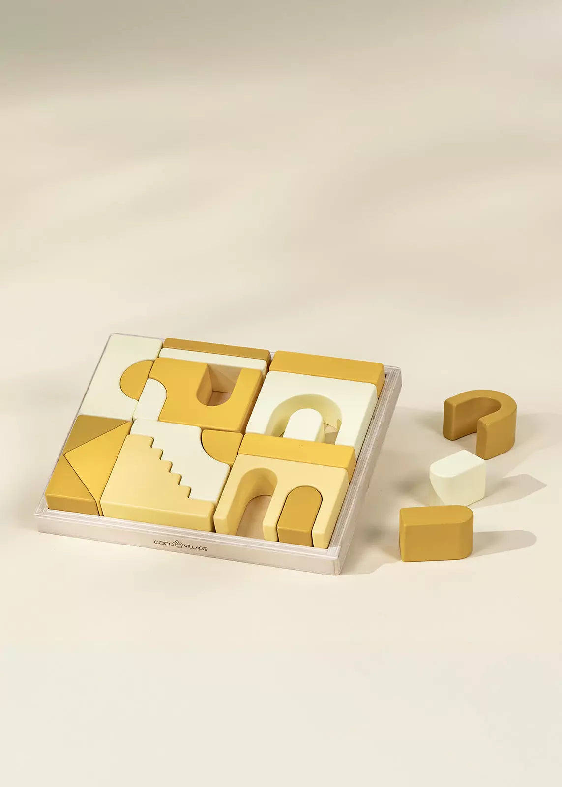 Houses Wooden Creative Blocks Set - 21 pcs