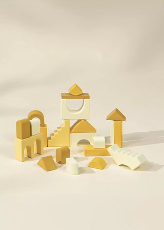Ensemble de blocs créatifs en bois maisons - 21 pièces 