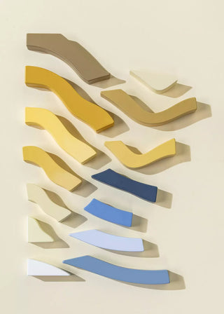 Ensemble de blocs créatifs en bois ondulations - 14 pièces