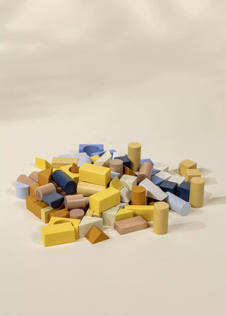 Ensemble de blocs de construction en bois - 100 pièces