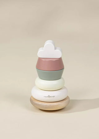 Coffret cadeau de jouets en bois pour bébé : anneaux empilables et labyrinthe de perles