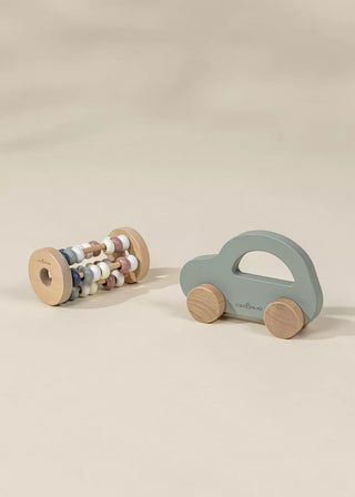Coffret cadeau de jouets en bois pour bébé : boulier et voiture 