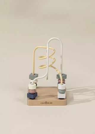 Coffret cadeau de jouets en bois pour bébé : anneaux empilables et labyrinthe de perles