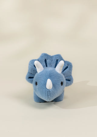 Peluche Dino - Tricératops bleu