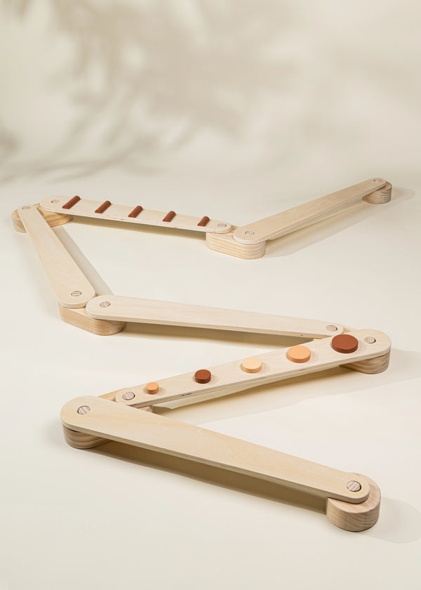 Ensemble de poutres d'équilibre en bois - Rayures