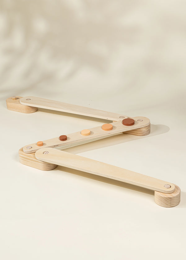 Ensemble de poutres d'équilibre en bois - Pois