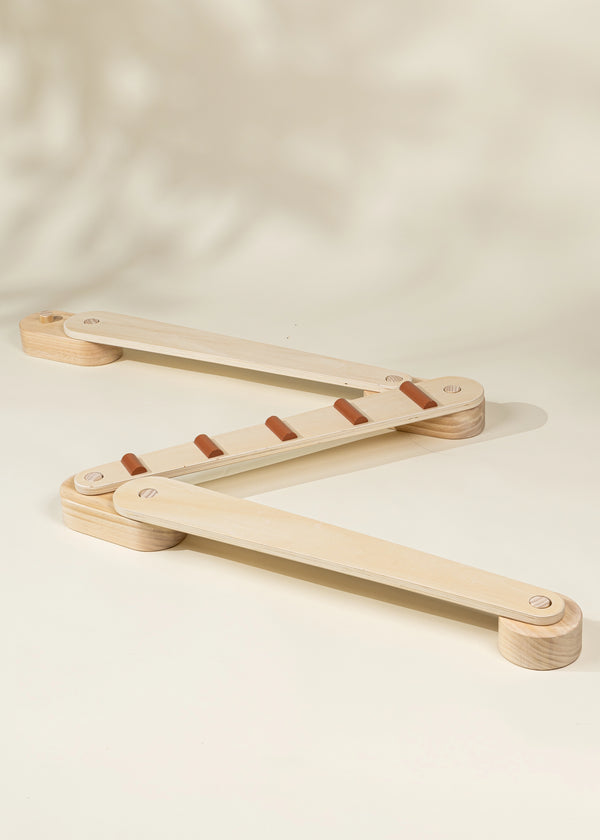 Ensemble de poutres d'équilibre en bois - Rayures