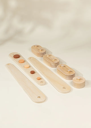 Wooden Balance Beams Set - Dots