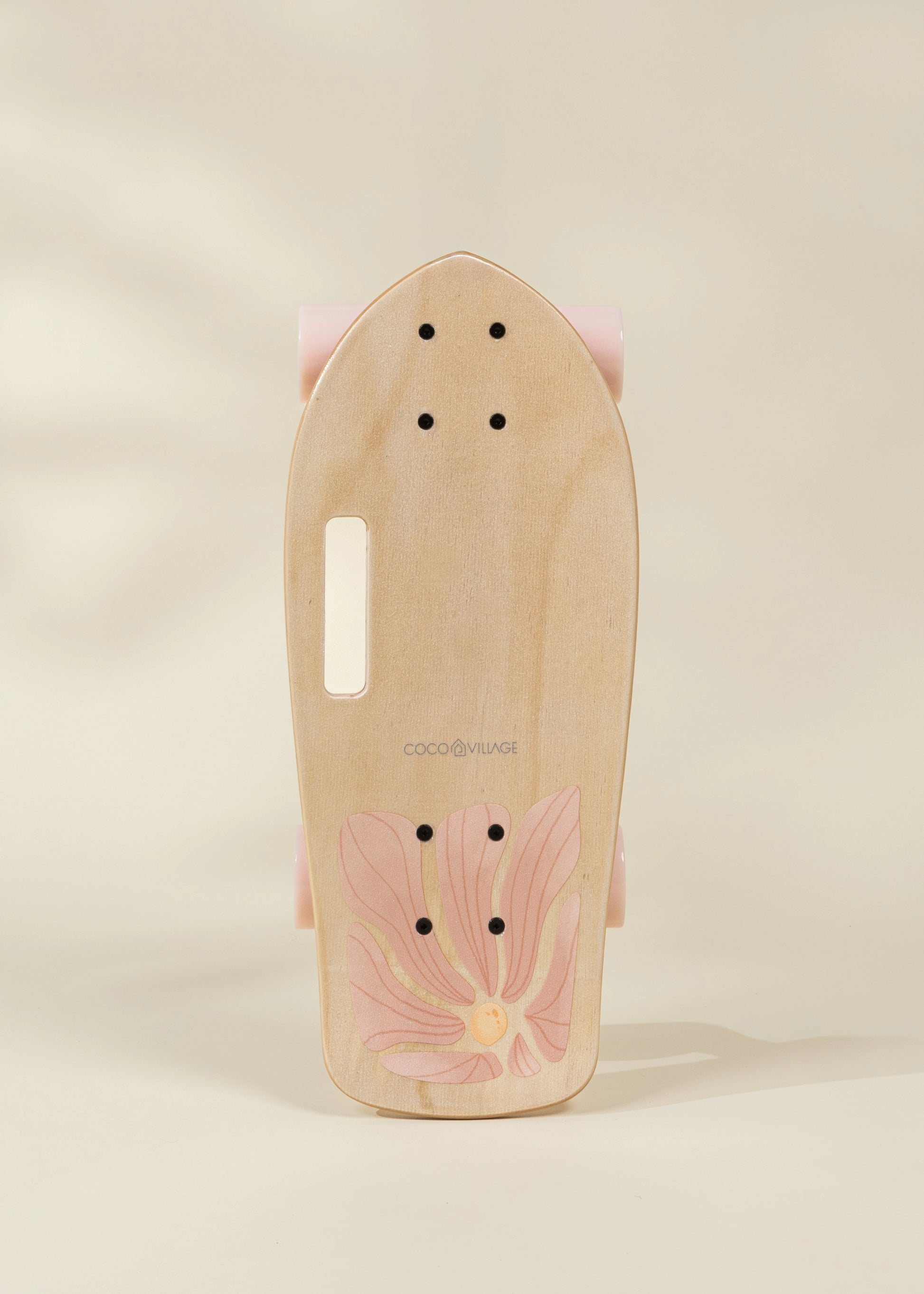 Kids’ Wooden Skateboard with Handle – Bloom