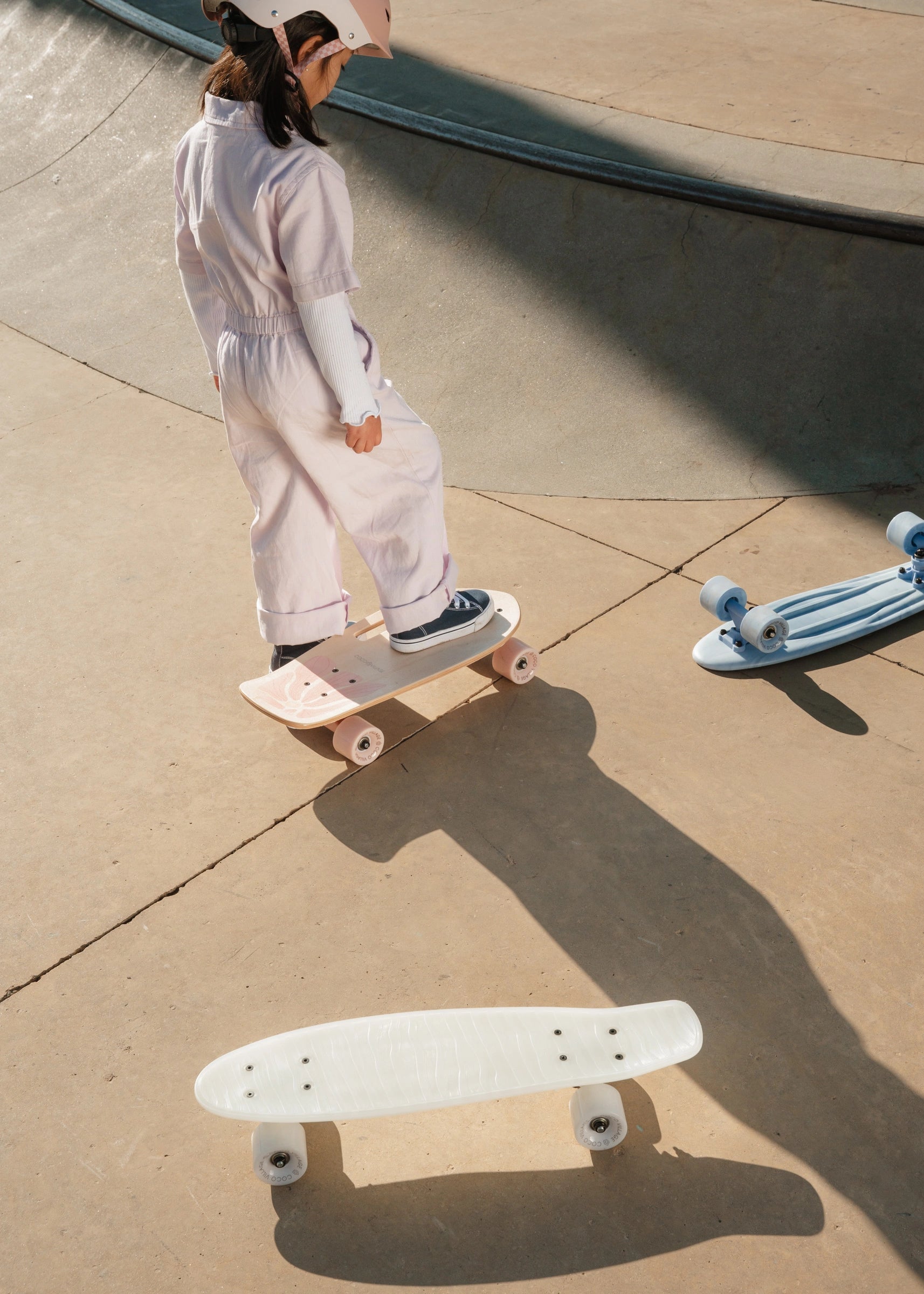 Image of Kids’ Wooden Skateboard with Handle – Bloom