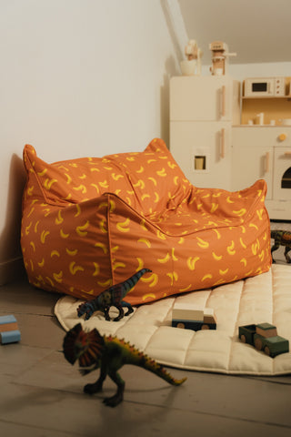 Vegan Leather Kids Bean Bag - Funky Bananas