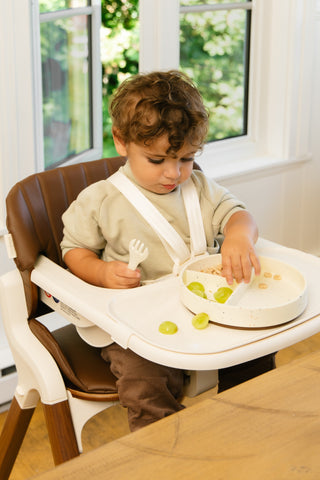 ssiette compartimentée à succion pour bébé en silicone – Collection Pottery 
