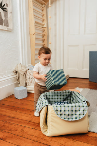 Vegan Leather Play Mat&Cubes Set-Playful Patterns