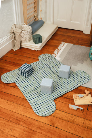 Vegan Leather Play Mat&Cubes Set-Playful Patterns