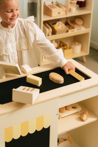 Comptoir caisse enregistreuse de jeu en bois 