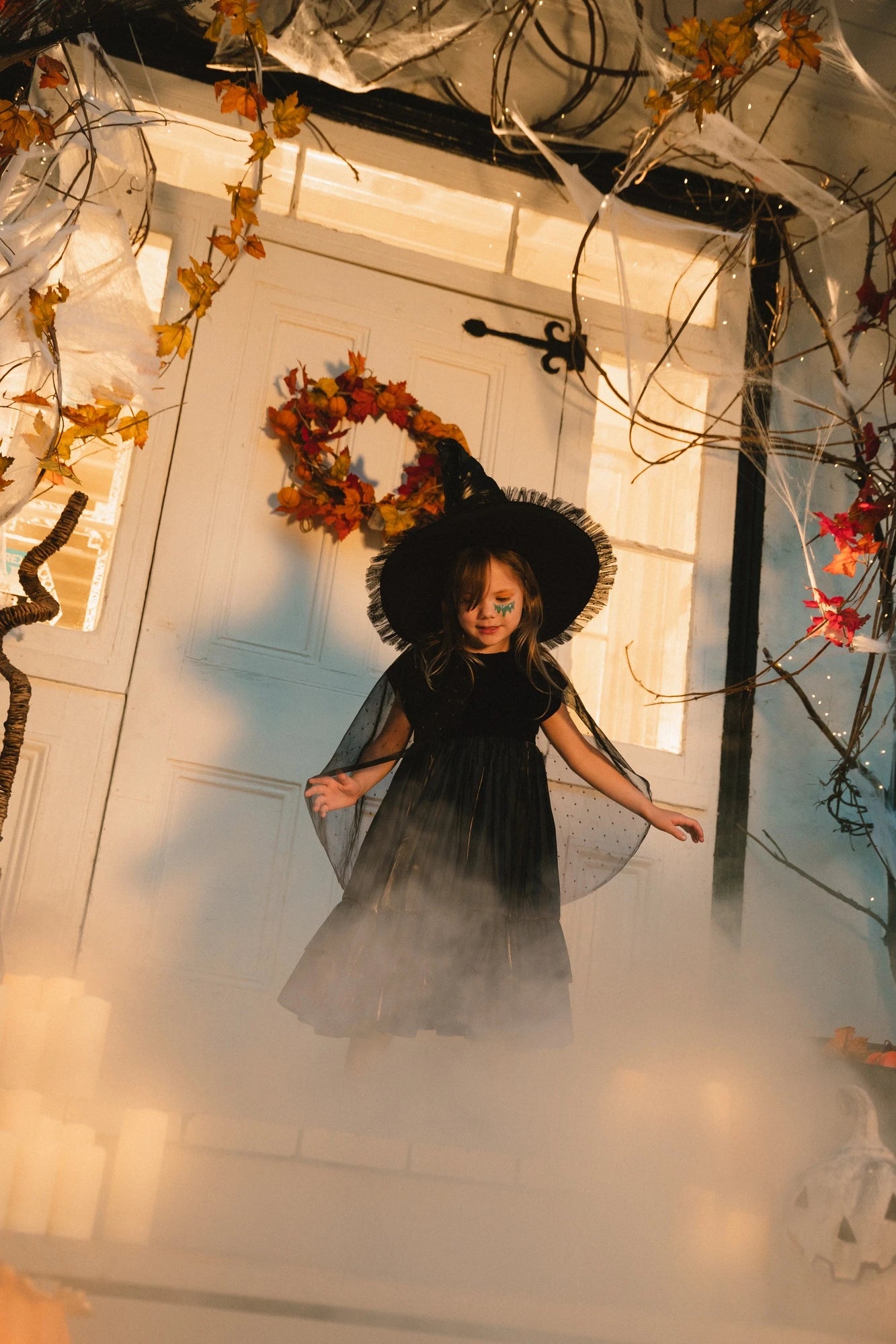 Image of Witch Dress Play Costume with Hat