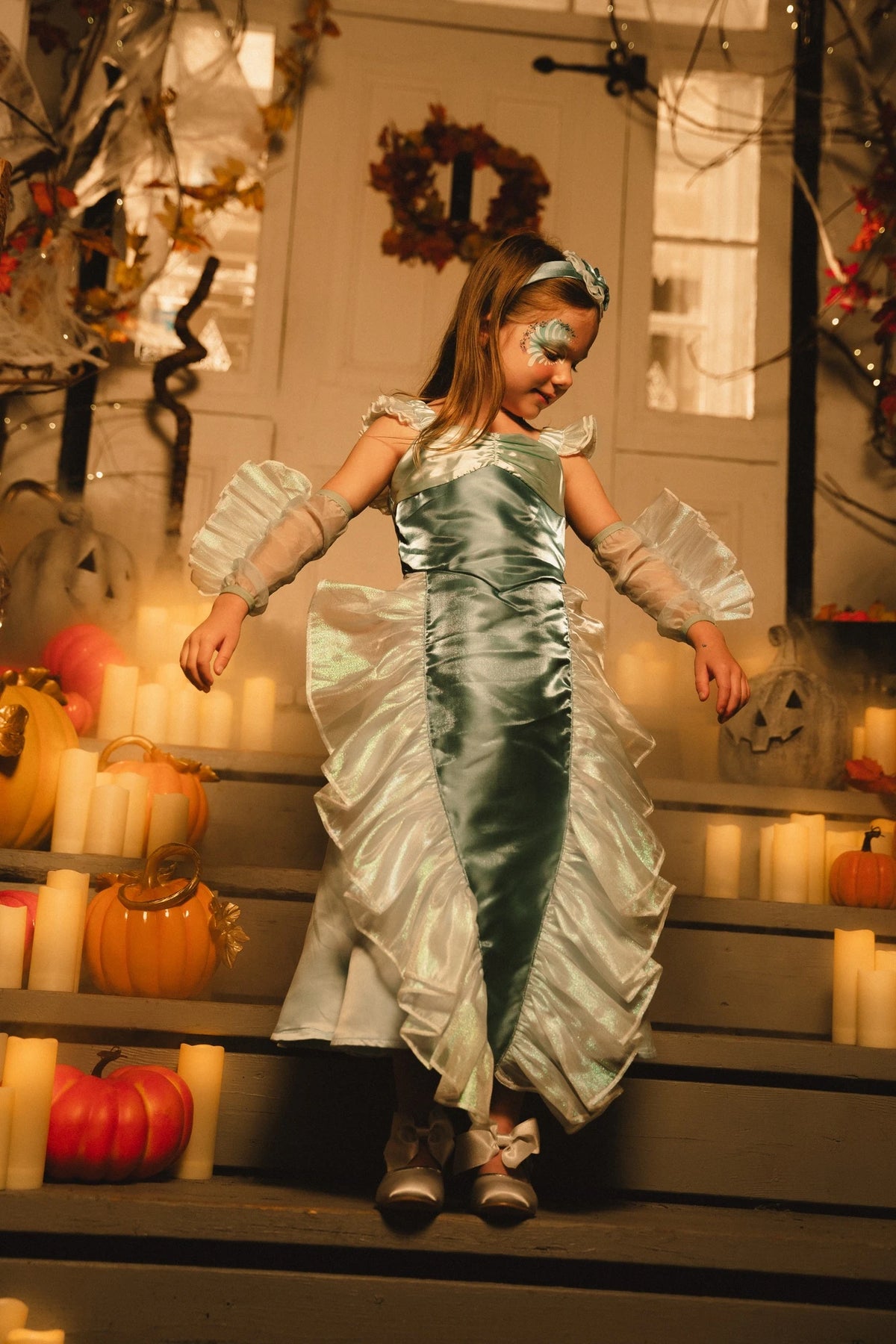 Iridescent Mermaid Play Costume with Headband