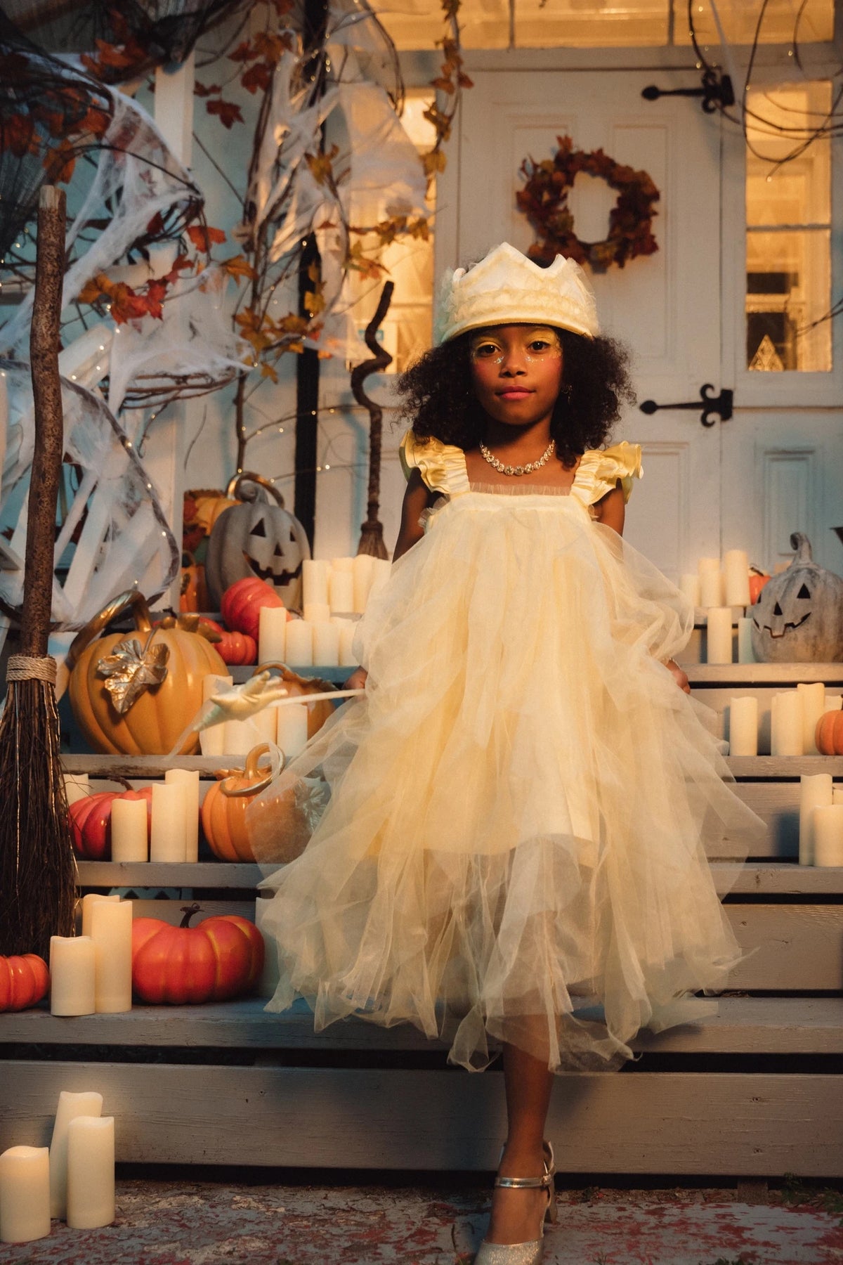 Gelato Ruffle Princess Dress with Crown Play
