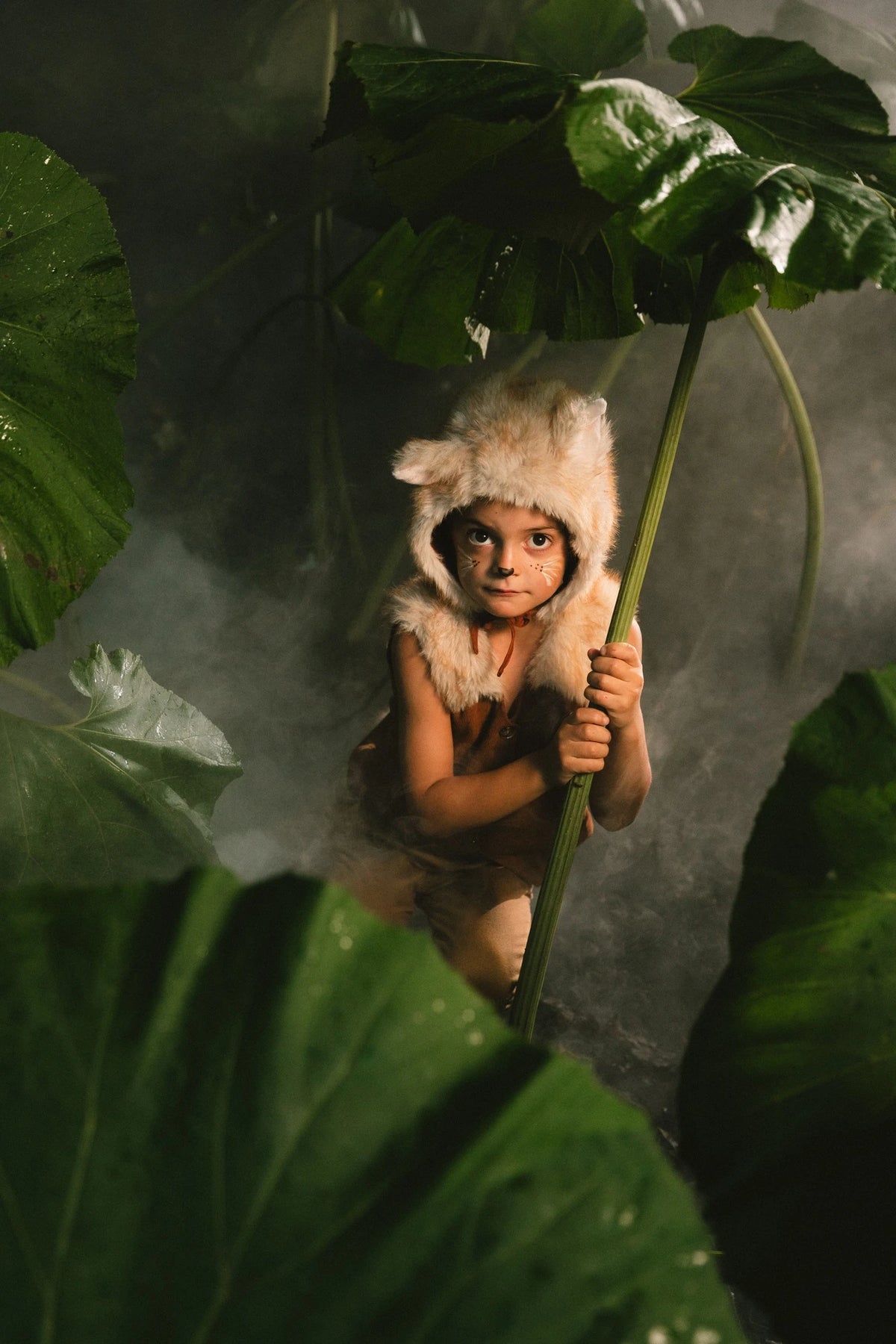 Role Play Dress-Up Fox Fur Hat Vest & Tail Set