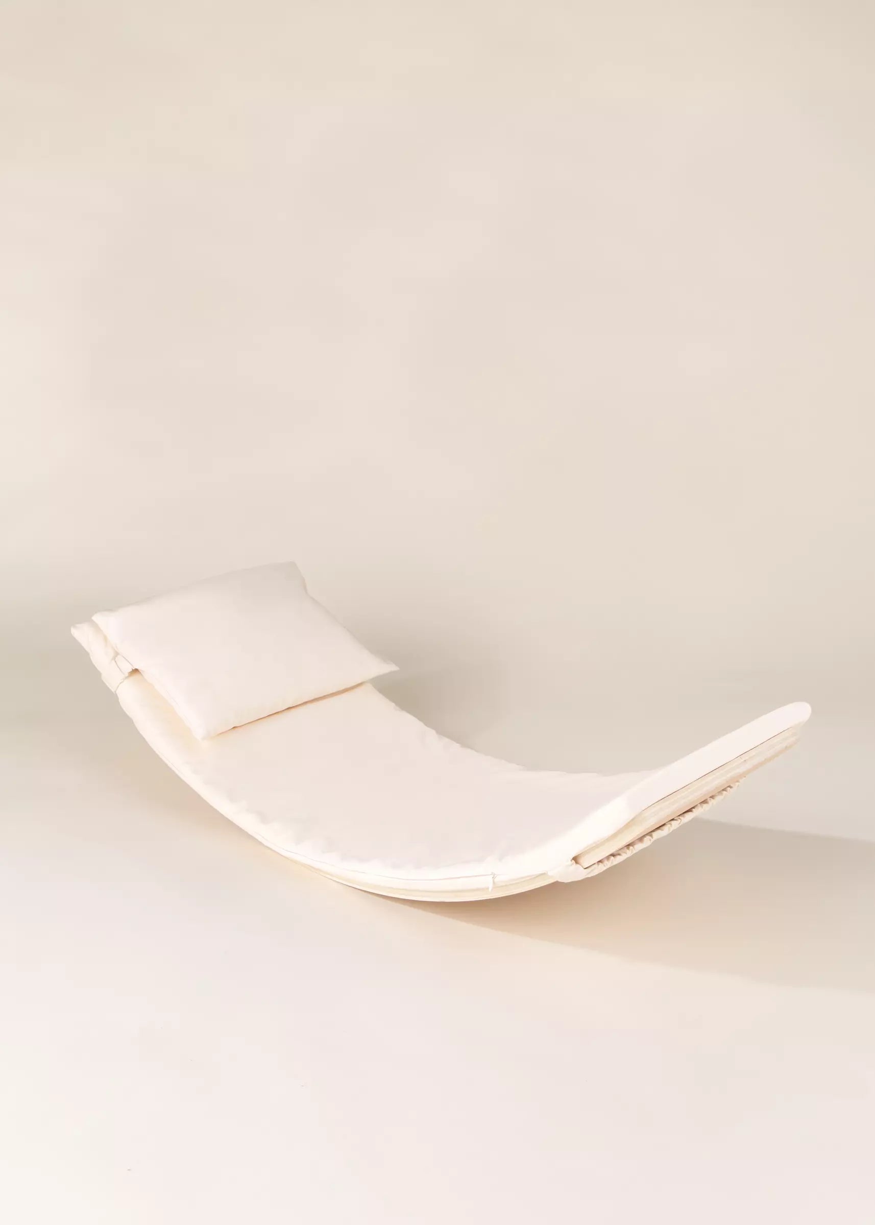 Image of Cotton and Linen Mattress with Cushion for Balance Board - Cozy - Beige - Washable - Coco Village