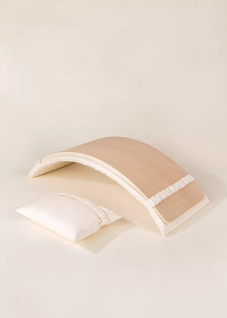 Matelas avec coussin en coton et lin pour planche d'équilibre