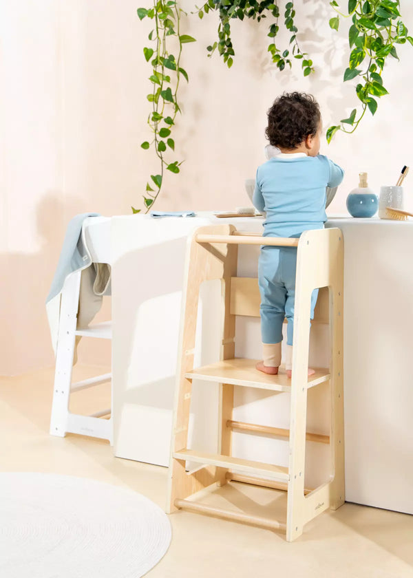 Educational Tower - Natural Wood