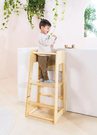 Educational Tower - Natural Wood