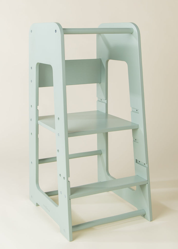 Educational Tower - Learning Tower - Seafoam - Adjustable steps - Furniture - Coco Village
