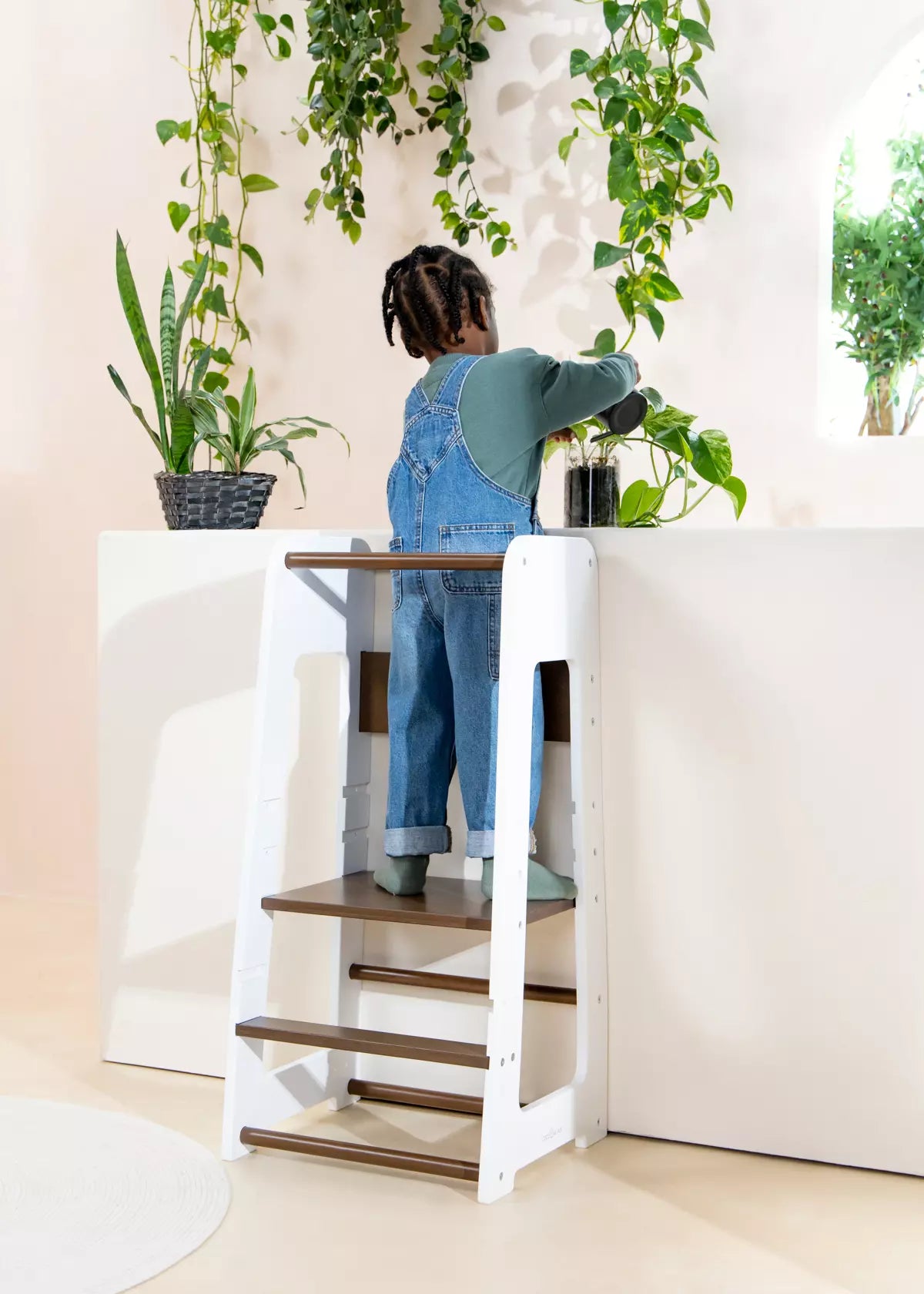 Image of Nouvelle Tour éducative - Noisette et blanc