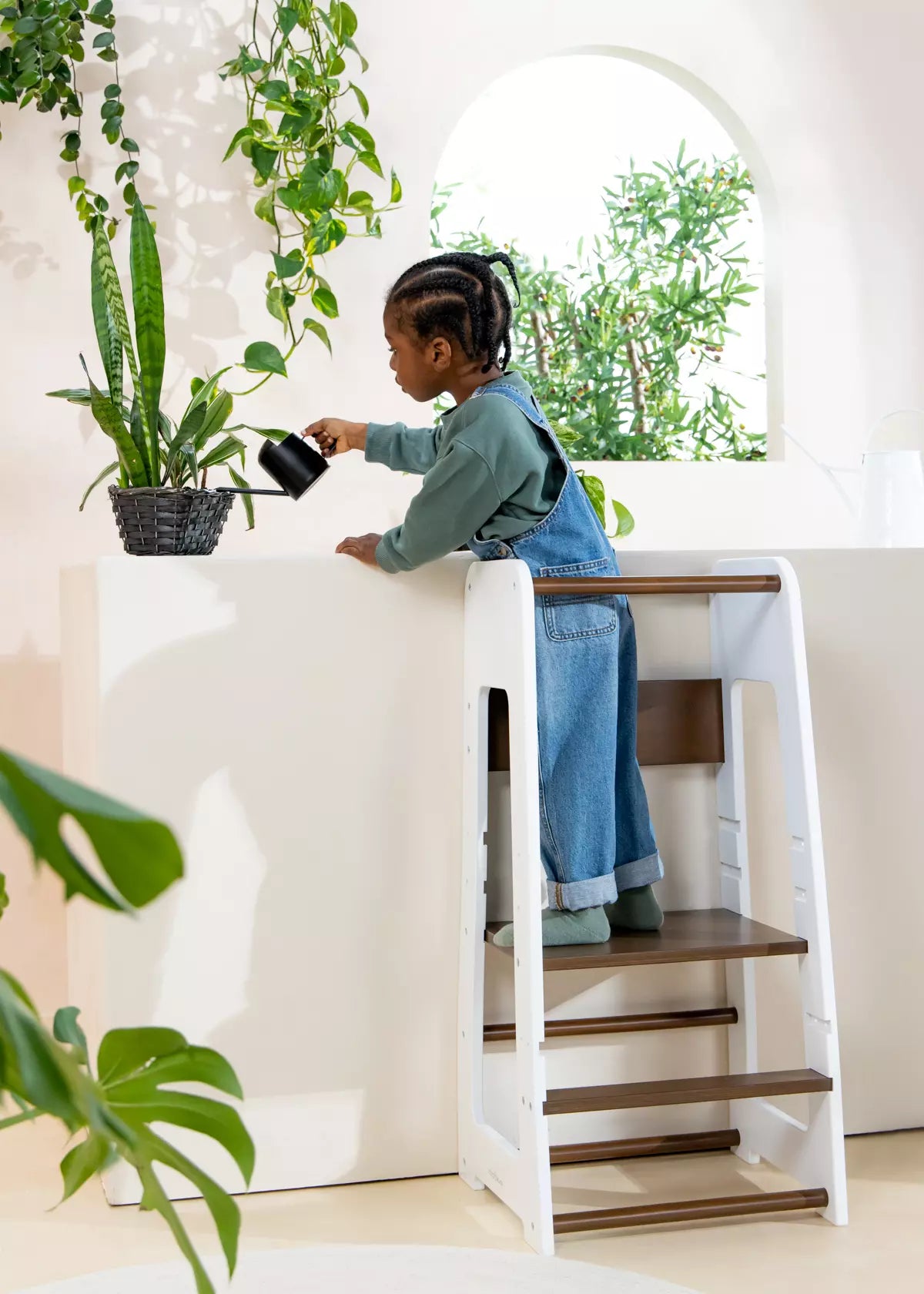 Image of Nouvelle Tour éducative - Noisette et blanc