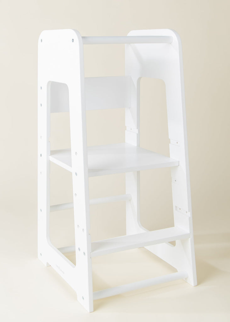 Educational Tower - Learning Tower - White - Adjustable steps - Furniture - Coco Village