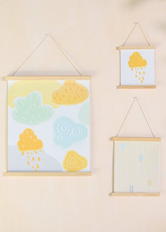 Hanging Poster Trio with Magnetic Wooden Frame 3 sizes - Pinakle