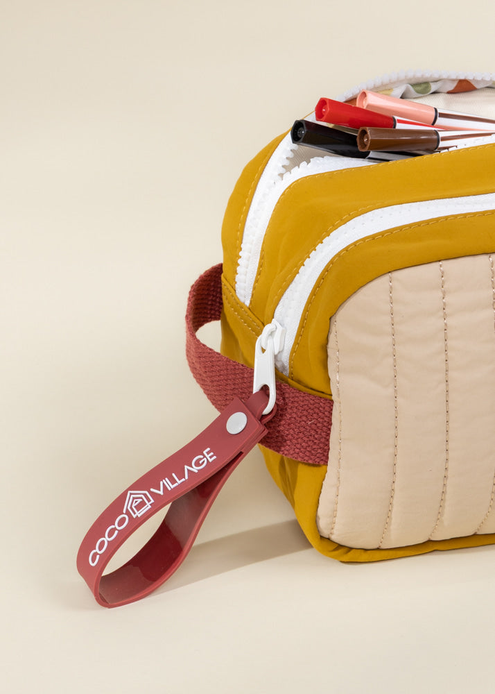 Image of Étui à crayons en nylon lavable - Golden Hour