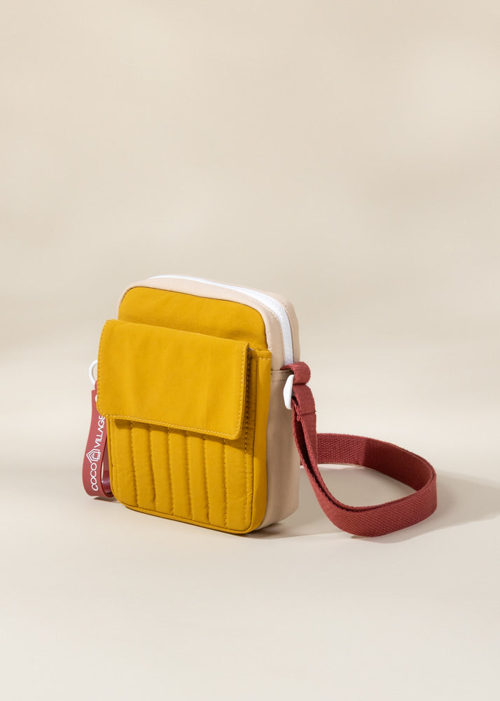 Image of Sac bandoulière en nylon lavable - Golden Hour