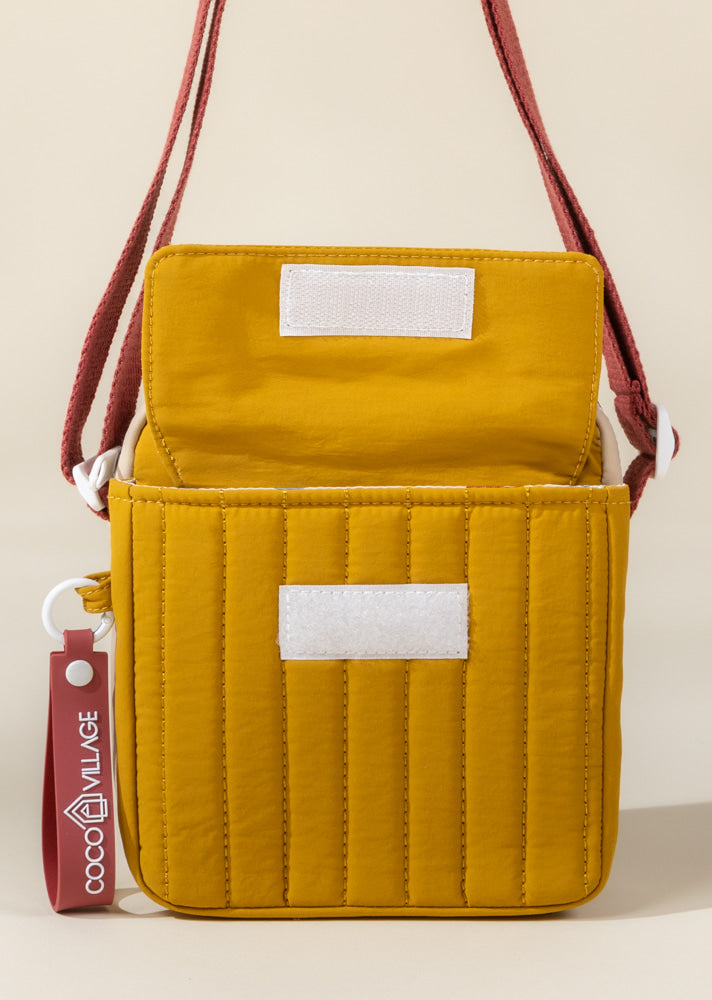 Image of Sac bandoulière en nylon lavable - Golden Hour