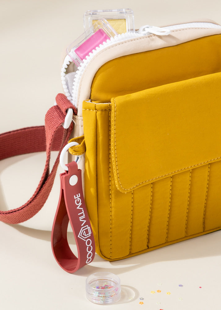 Image of Sac bandoulière en nylon lavable - Golden Hour