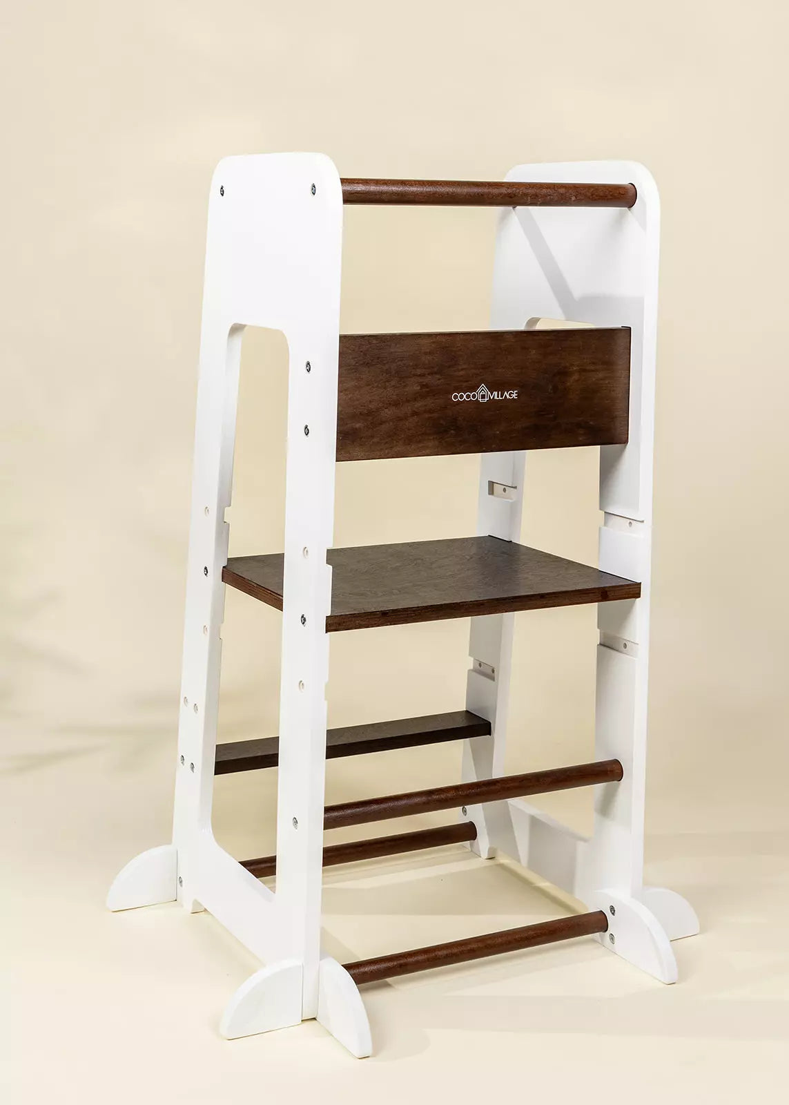 Image of Nouvelle Tour éducative - Noisette et blanc