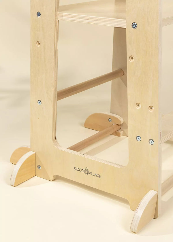 Educational Tower - Natural Wood