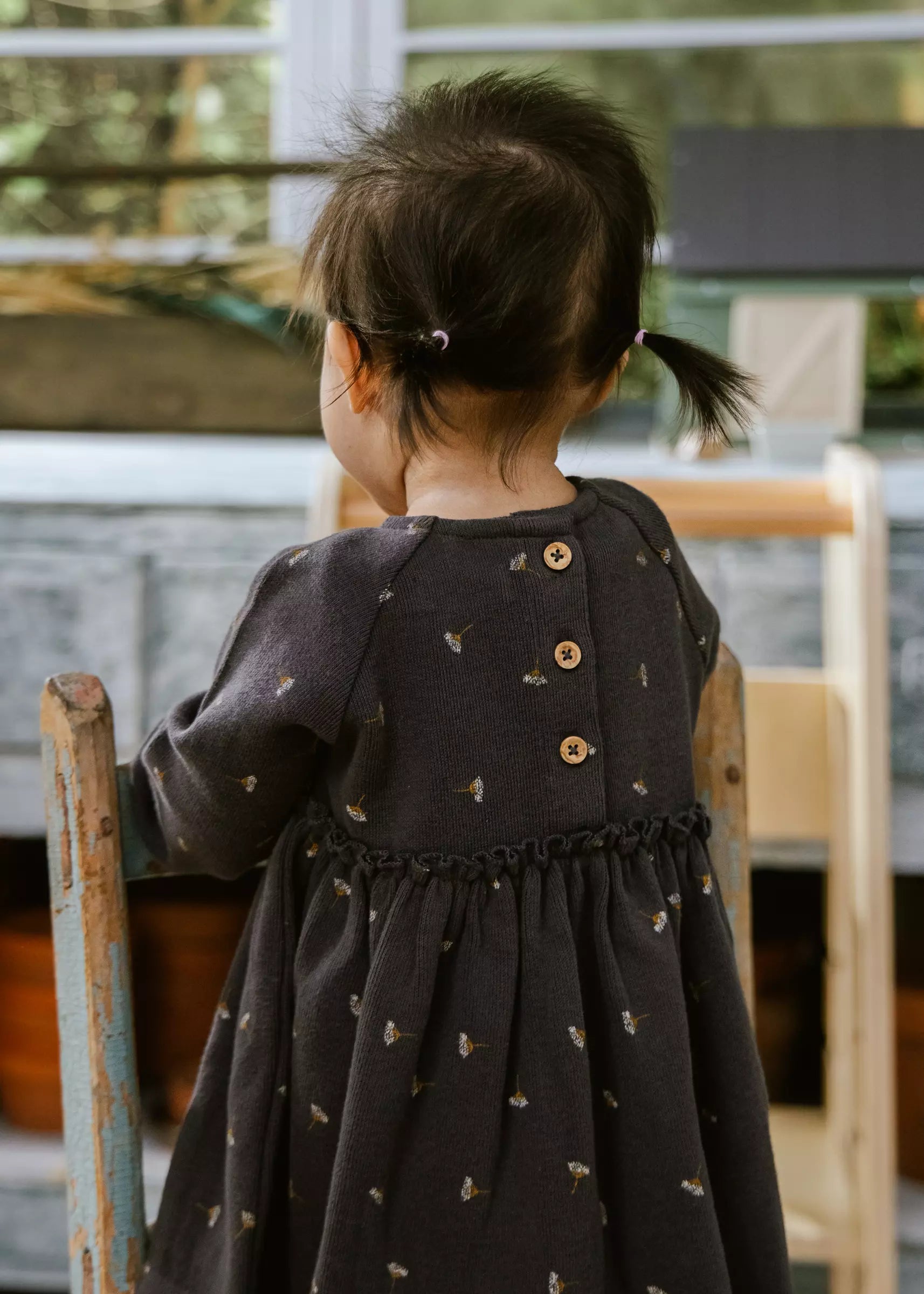 Image of Empire Waist Dress Obsidian 0-3m