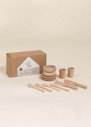 Ensemble de couverts en bois (12 Pièces)