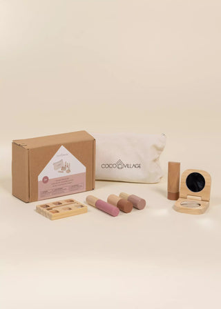Ensemble de maquillage en bois